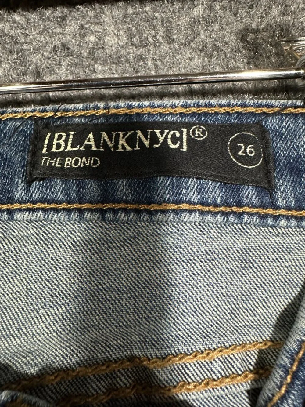 Blank NYC Jeans Womens 26 The Bond Mid Rise Skinny Distressed Cotton Stretch